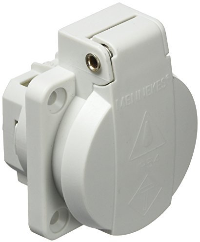 Mennekes 11010 SCHUKO-Anbausteckdose mit Klappdeckel 16A 2p+E 230V IP54 grau