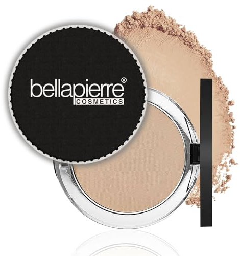 Bellapierre Compact Mineral Foundation SPF 15 – Pressed Powder Makeup Base, Concealer & Setting Powder in One, Lightweight Mineral Formula, Talc-Free, Paraben-Free, Cruelty-Free – 0.35 oz- Cinnamon
