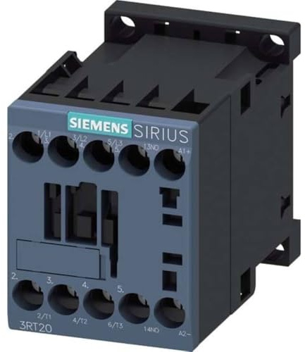 Siemens 3RT2018–1BB41 effektskydd, 3, 7,5 kW/400 V, 1 NO, DC 24 V, 3-stänger, SZ S00 skruvarklämmor, vit