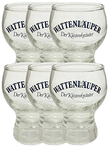 Wattenläuper Shot Glas 2 cl mit Eichstrich 6er Set