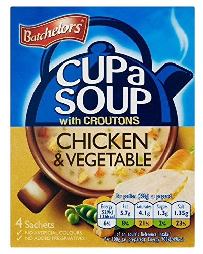Batchelors Cup A Soup Chicken & Vegetable 4 x 27.5g - Pack of 2