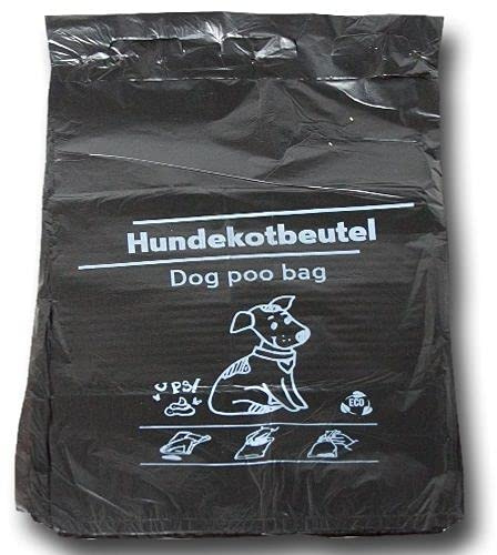 1000 Stück Hundekotbeutel 21x32+3,5 cm - zu 100 Stück geblockt - Der Umwelt zuliebe aus 100% Recycling Material!