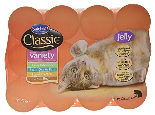 Butcher's Classic Mixed Variety Fish and Meat in Jelly, 12 x 400g