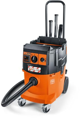 FEIN Dustex 35 LX AC, Aspirateur industriale eau et poussière avec nettoyage entièrement automatique du filtre,certification classe de poussières L, Aspirateur professionnel pour chantiers et ateliers