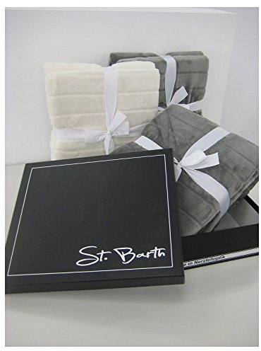 Felldecke in Nerzoptik, im Geschenkkarton, 100% Polyester, 150x200cm, Ecru (1 Stück)