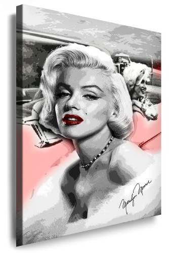 Kunst auf Leinwand - Marilyn Monroe Bild - 100x70cm k. Poster/Bild fertig auf Keilrahmen ! Pop Art Gemälde Kunstdrucke, Wandbilder, Bilder zur Dekoration - Deko. Film/Movie/Tv Stars Kunstdrucke