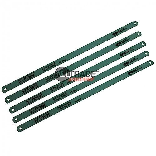 3 Mixed Hacksaw Blades 18 24 32 TPI Bi-Metal Shatterproof HSS 12 300mm by AllTrade Direct by AllTrade Direct