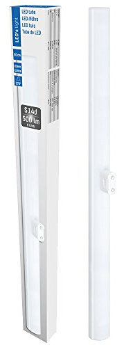 NCC-Licht Tube à LED blanc chaud 2700 K 800 lm 8 W correspond à 60 W 1 culots S14Sd 50 cm