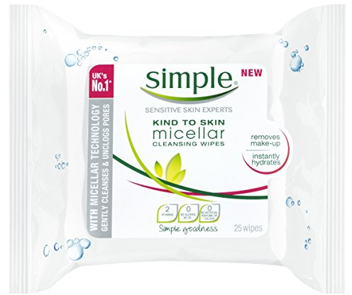Simple Kind to Skin Micellar Cleansing Wipes, Pack of 25