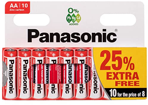 Panasonic- Pile Zinc Carbon - AA x 8 + 2 gratuites - R6