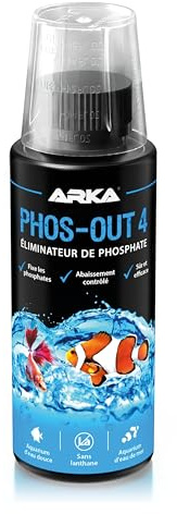 Phosphatentferner Aquarium 118 ml - Phos-Out 4 Senkt Phosphat PO4 Sofort | flüssiger Phosphatentferner, ohne Lanthan, senkt Phosphatwert sofort, gegen Algen, stabile Wasserwerte, Süßwasser Meerwasser