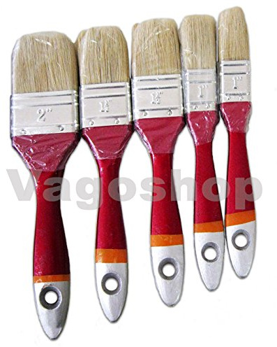 Vago-Tools 12 x PROFI Flachpinsel 25 mm Synthetik Malerpinsel Lackpinsel Lasur Flach Pinsel