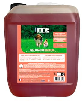 NUTRIVET - Alimenti complementari - Cani & Gatti - Olio di Salmone - Ricco di Omega 3 e 6 - Can 5L