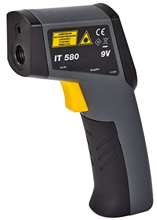 DEMA Infrarot Thermometer bis 580 °C – Infrarotthermometer, Temperaturmessgerät, Messpistole – präzise, schnell, berührungslos – Küche, Werkstatt, Grill, Industrie