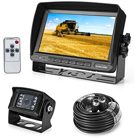 Caméra de Recul de 18 Conduit Infrarouges eT étanche IP68 + 7 Pouces Haute Définition Monitor D’affichage de Recul (deux supports)