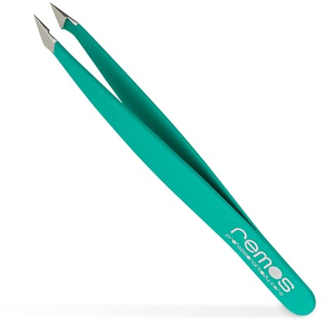 REMOS Kombipinzette Edelstahl [INOX]rostfrei 9.5 cm - 2in1 für Splitter - Haare