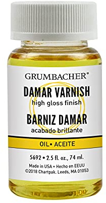 Grumbacher Damar Final Varnish for Oil Paintings, Jar, #5692, 2.5 Fl Oz (Pack of 1)