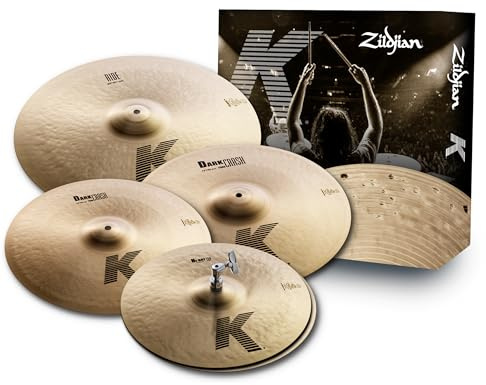 Zildjian K0800 K Series Cymbal Box Set, 14 Hi-Hats, 16/18 Thin Crash, 20 Ride, K Pack