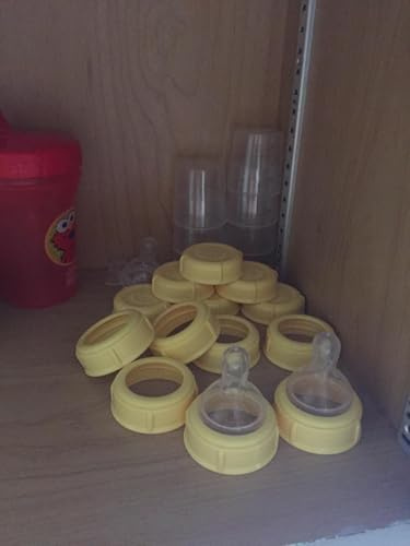Medela Flasche Nippel Halsbänder Ringe NEU. Für langsam oder breitem Boden (2 Halsbänder Medium Flow) von Medela