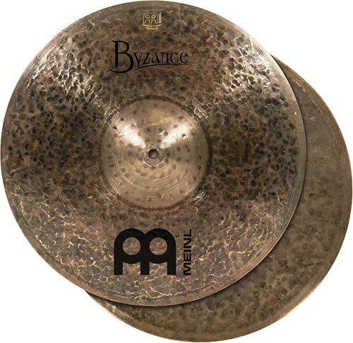 Meinl Cymbals Byzance Dark Hihat 15 Zoll (Video) Schlagzeug Becken - Paar - (38,10cm) B20 Bronze, Dunkles Finish (B15DAH)
