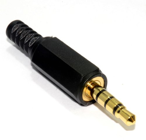 kenable 3,5 mm 4 Pôles Jack Fiche Soudure Borne Pour l'audio ou Vidéo câble Plaqués Or