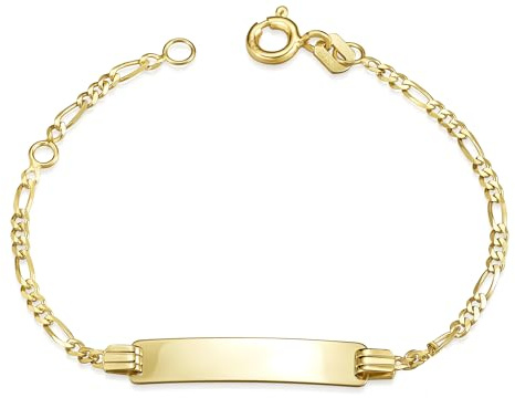Silberketten Store Gravurarmband für Babys/Kinder, 333 Gold, inkl. Gravur, Länge 16cm