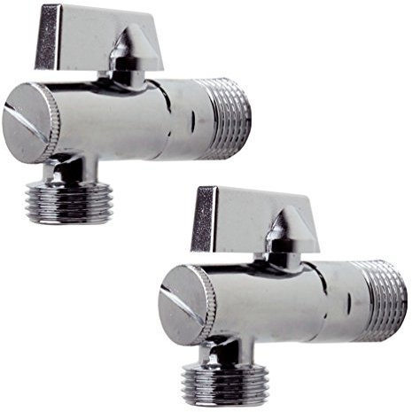 SANIXA® JL19SETE37 - Valvola di regolazione ad angolo per bagno e cucina, 1/2”, con attacco acqua e distributore, per acqua calda e fredda, con filtro