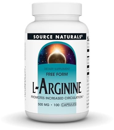 Source Naturals Free Form L-Arginine, Promotes Increased Circulation* - 500mg - 100 Capsules