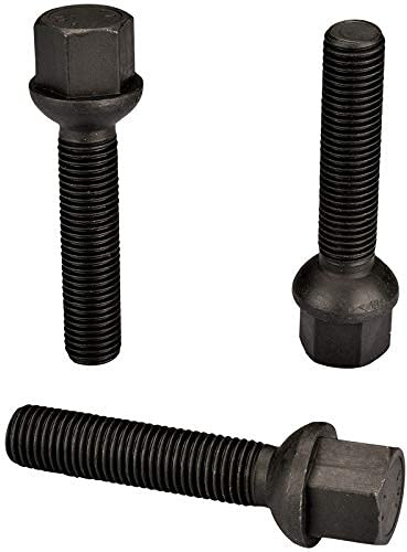 HASKYY 10 Radschrauben M14x1,5x45mm Radbolzen SCHWARZ Kugelbund R13 Kugel