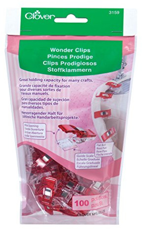 Clover Stoffklammer, 100/Pkg, c1