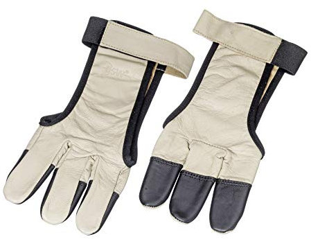 elToro Top Glove Schießhandschuh M – hochwertiger Bogenschießhandschuh aus Leder – Fingerschutz für Recurvebogen & Langbogen – verstärkte Fingerspitzen, optimaler Halt