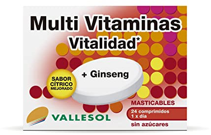 Vallesol Multivitaminas con Ginseng Tabletas Masticables - 24 cápsulas, 24 cápsula, 1