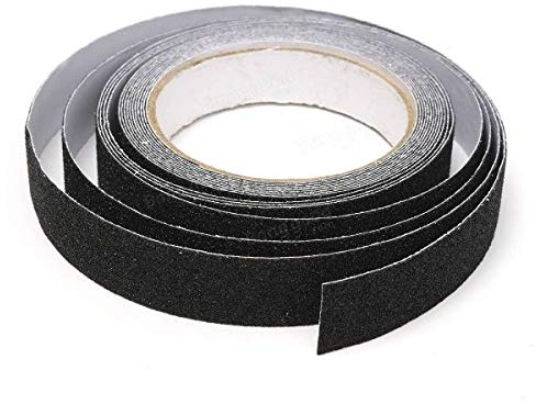 StickersLab - Strisce pellicole adesive antiscivolo nero esterni interni scale pavimenti 25/50/100/230mm - 6MT x 25mm