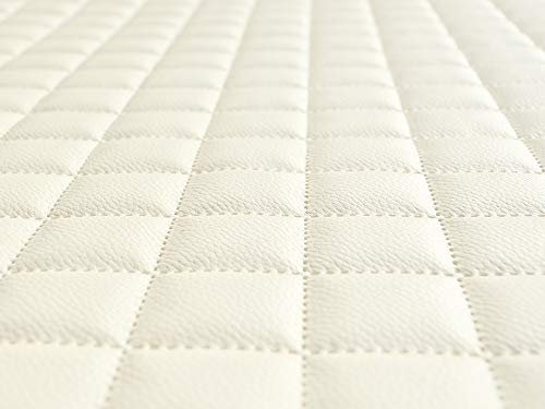 Lederkonzept Kunstleder Polsterstoff Gesteppt Kaschiert Meterware Möbelstoff Dekostoff 31 Weiß