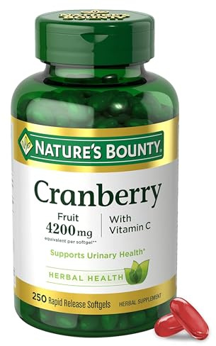 Nature's Bounty Cranberry Pills for Women Urinary Tract Health, 250 Count