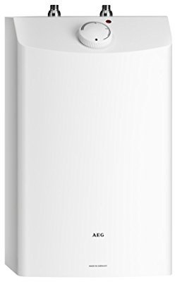 AEG druckfester Kleinspeicher DKU 10 Liter, 2 kW, für Zwei Zapfstellen, Steckerfertig, Untertisch, stufenlose Temperaturwahl von circa 35-82 °C, 229481