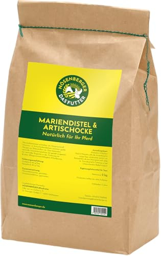 Nösenberger Mariendistel und Artischocke | 2 kg | Natürliches Ergänzungsfuttermittel für Pferde