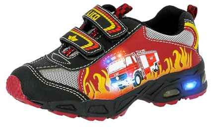 Lico Jungen Hot V Blinky Sneaker, Rot Schwarz Gelb, 26 EU
