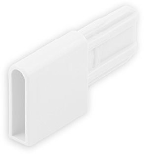 DIWARO® 1 Paar Endstabgleiter | Größe 28mm x 28,5mm x 9mm | Farbe braun oder weiß | Material Kunststoff | für Endleiste, Endschiene, Winkelendschiene | Rolladenpanzer, Jalousie, Rollo (weiß)