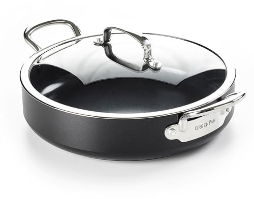 GreenPan Barcelona Ceramic Non-Stick 30cm Shallow Casserole with Glass Lid