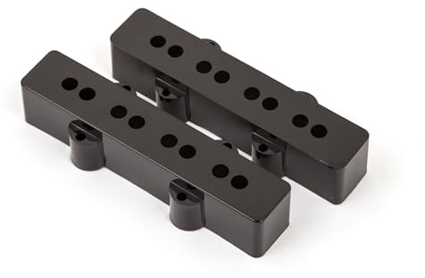 Fender Pure Vintage Pickup Covers - Jazz Bass Black Plastic