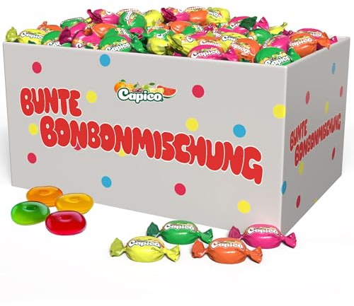 Tise Capico Bunte Bonbonmischung 5 kg ca 800 Stk. Wurfmaterial Karneval, Geburtstage, Partys