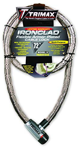 Trimax TG3072SX Supermax Security Armor Plated 72 x 26mm Stainless Steel Locking Cable