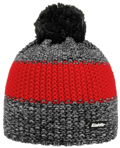 Eisbär Styler Bommelmütze Beanie Strickmütze Skimütze Wintermütze Wollmütze Damen/Herren - Made in the EU mit Futter, Futter Herbst-Winter Winter