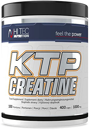 HI TEC NUTRITION KTP Creatine - Monohydrat, Nahrungsergänzungsmittel, für Sportler, Ernährung, 400 kapseln