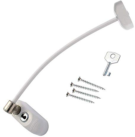 MAX6MUM Security Lockable Baby and Child Window and Door Safe Restrictor in White (Single Pack)