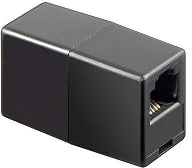 Goobay TEL ADAP RJ11/6P4C Negro - Adaptador para cable (RJ11, RJ11, Female connector/Female connector, Negro)
