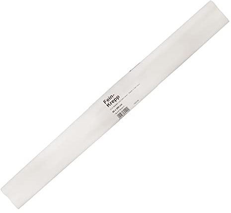 folia 820100 - Carta crespa, 10 rotoli in bianco, ogni rotolo circa 50 x 250 cm, 32 g/m², carta molto elastica e sottile, con una superficie irregolare e ruvida