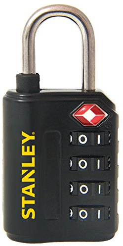 STANLEY TravelMax TSA godkänd kombination hänglås med 4-siffrigt 30 mm Svart