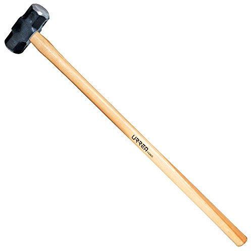 URREA Vorschlaghammer – 2,7 kg Stahlkopf Bohrhammer mit geschmiedetem Schlagkopf und Hickoryholzgriff – 1436G